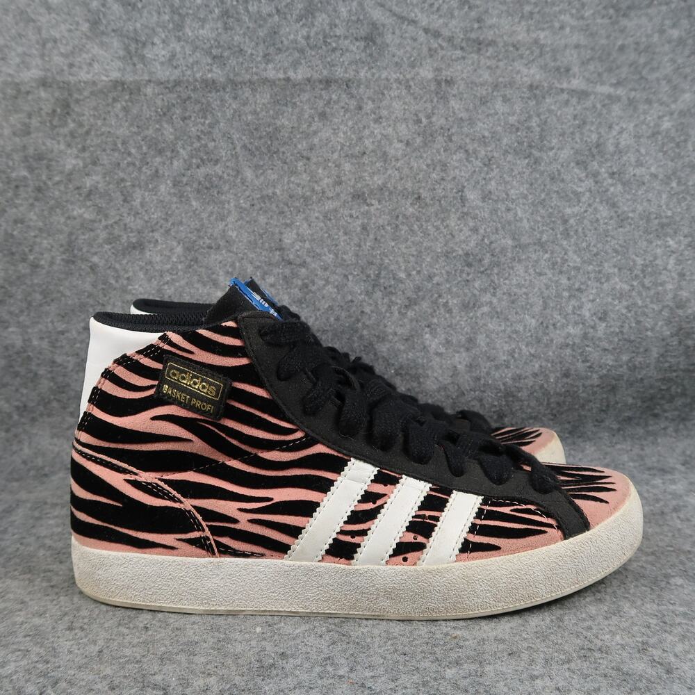 Adidas Shoes Big Kids 5 Casual Sneaker Basket Profi High Zebra Pink Black Youth